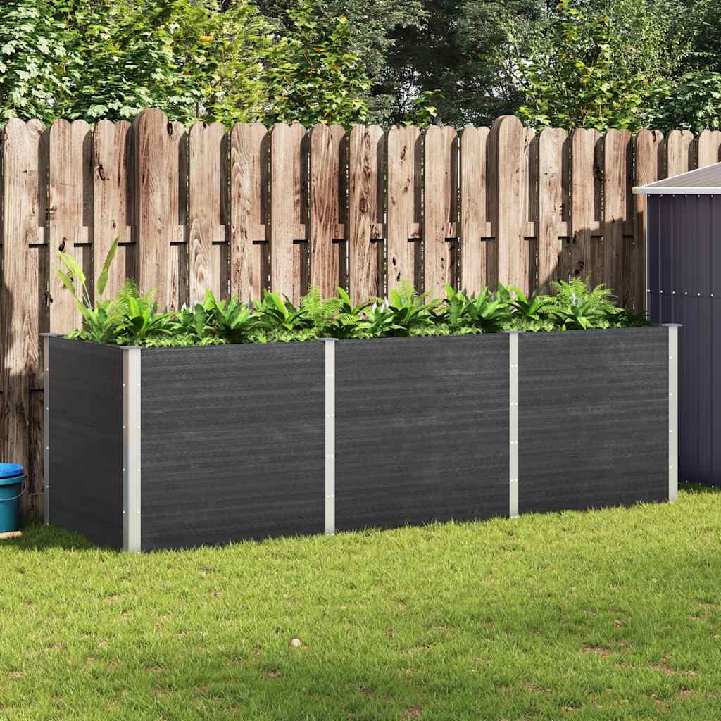 vidaXL Garten-Hochbeet 300x100x91 cm WPC Grau