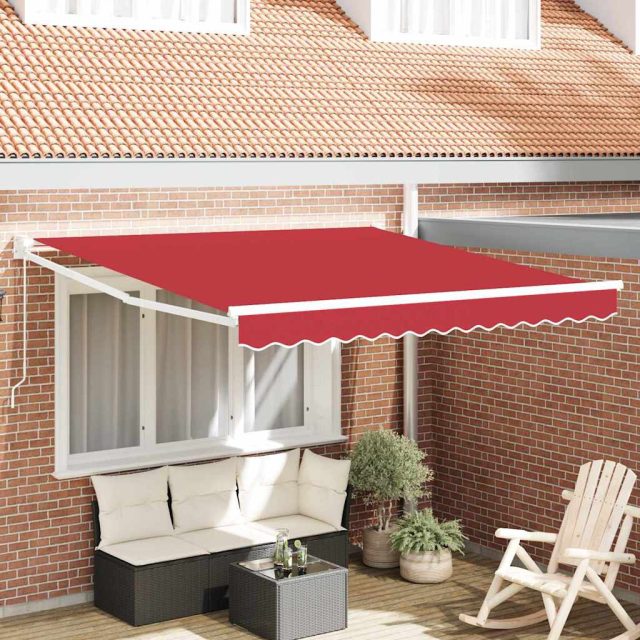 vidaXL Ausziehbare Markise Rot 300 x 250 cm