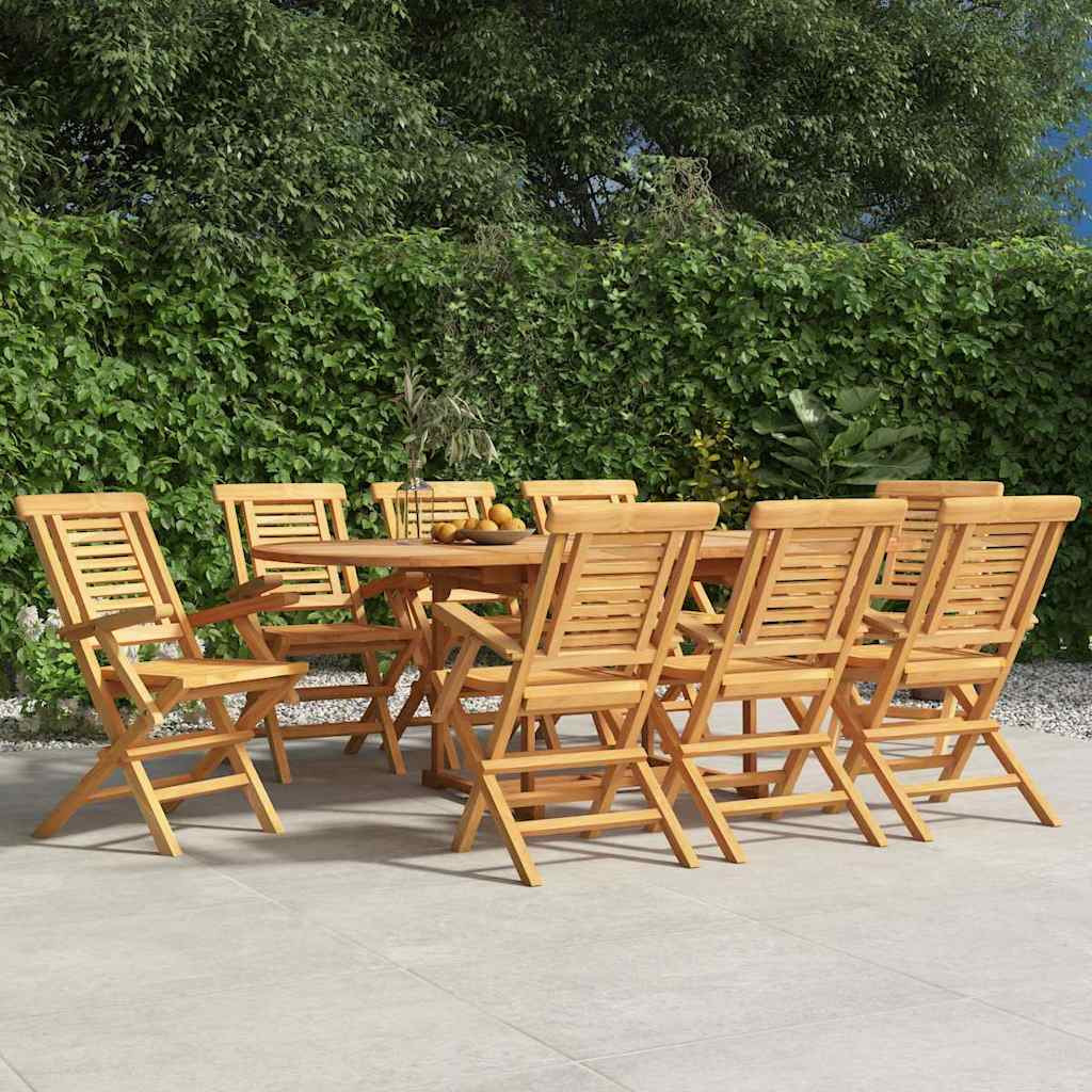 vidaXL Gartenstühle 8 Stk. Klappbar 56x63x90 cm Massivholz Teak