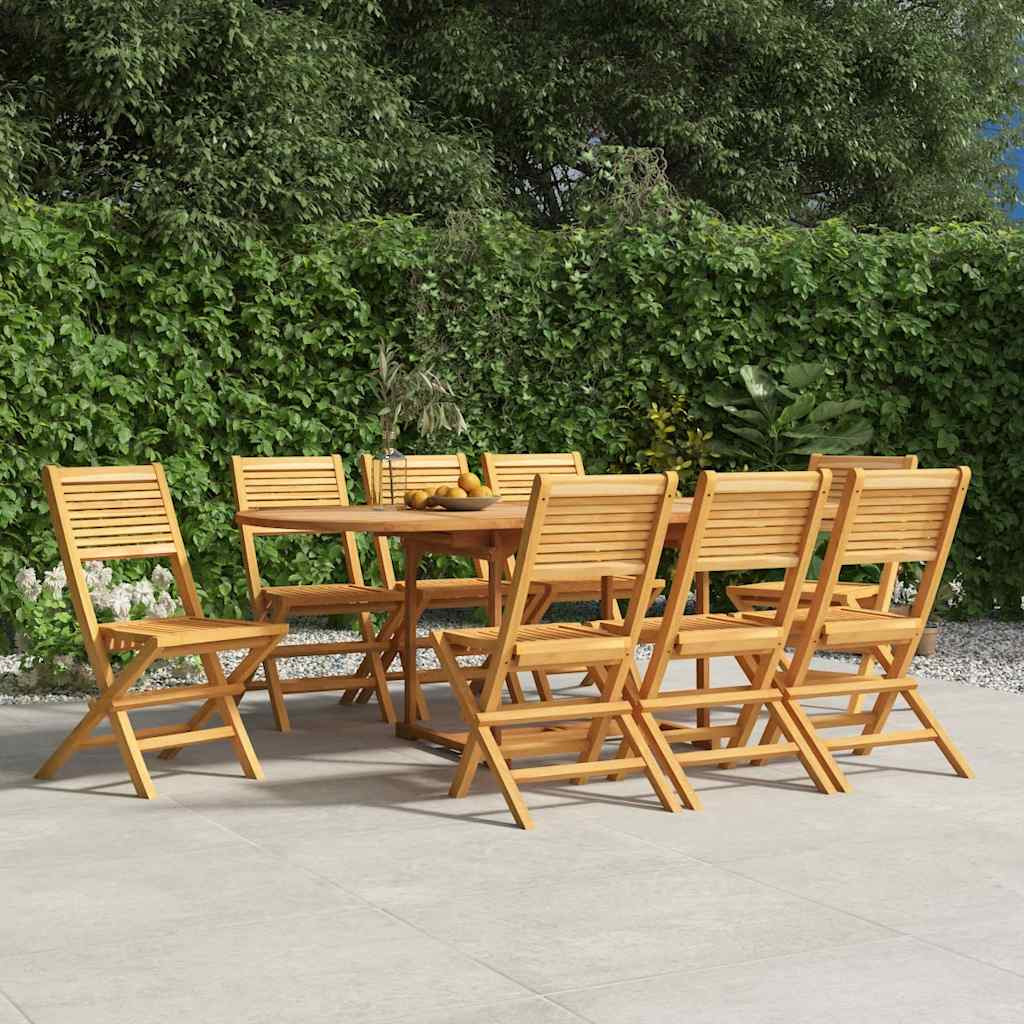 vidaXL Gartenstühle 8 Stk. Klappbar 47x62x90 cm Massivholz Teak