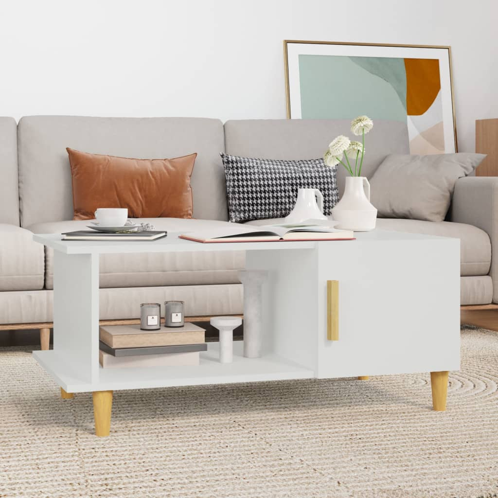 vidaXL Couchtisch Weiß 90x50x40 cm Holzwerkstoff