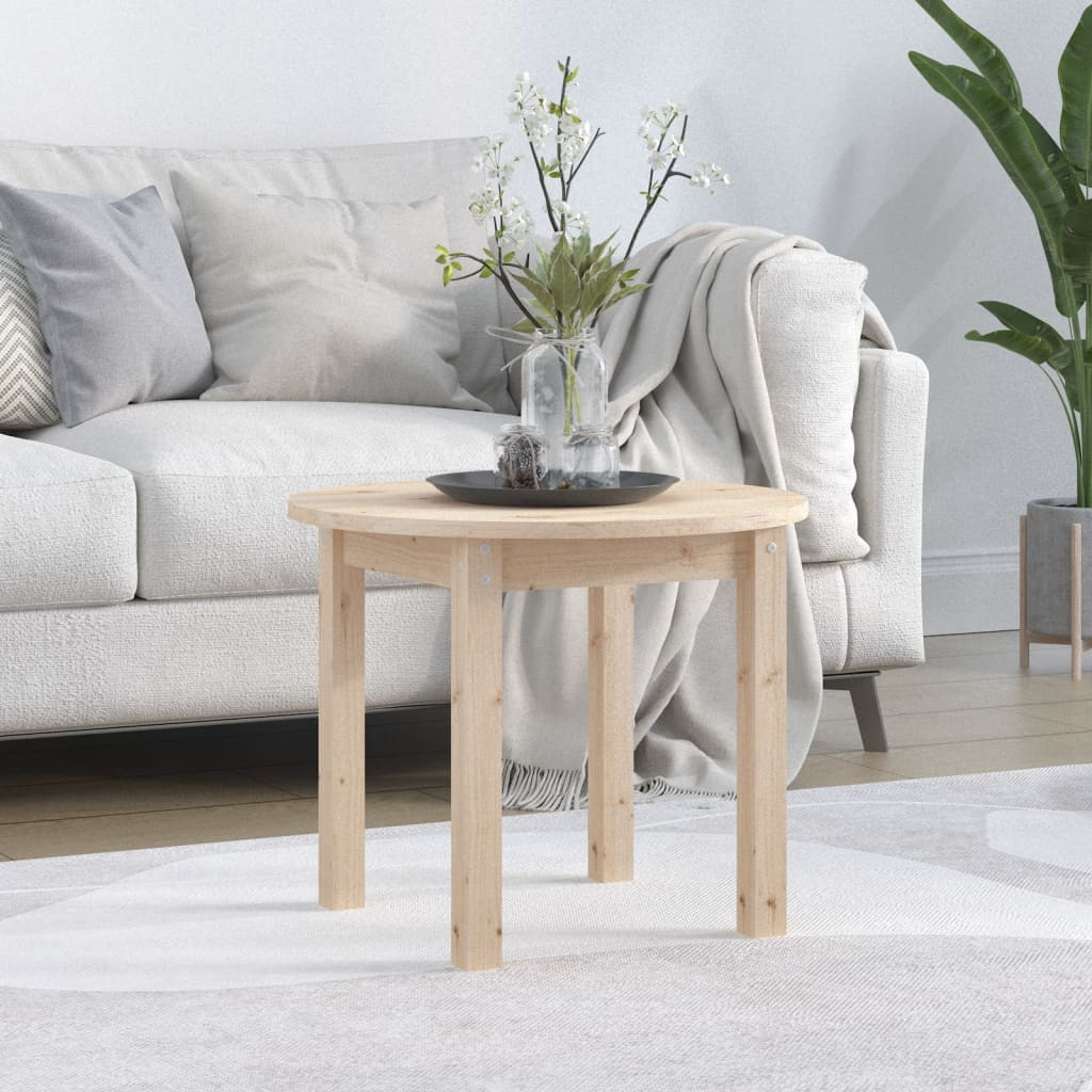 vidaXL Couchtisch Ø 55x45 cm Massivholz Kiefer