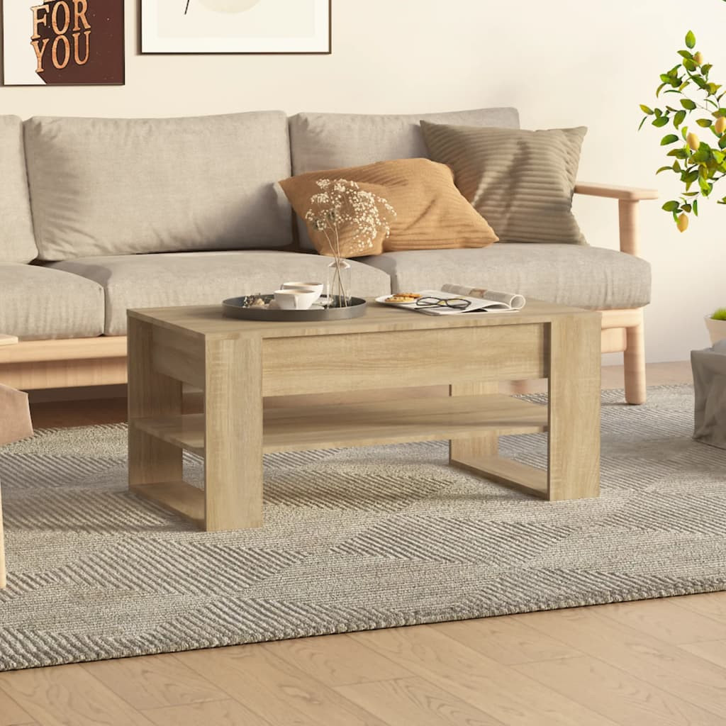 vidaXL Couchtisch Sonoma-Eiche 102x55x45 cm Holzwerkstoff