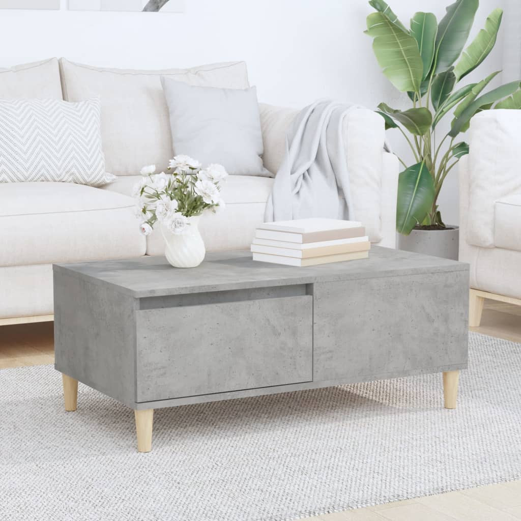 vidaXL Couchtisch Betongrau 90x50x36,5 cm Holzwerkstoff