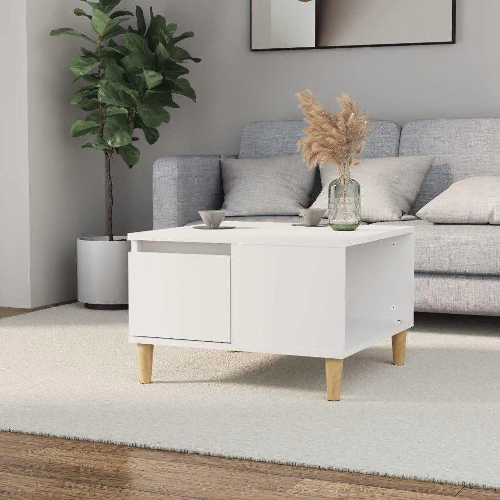 vidaXL Couchtisch Weiß 55x55x36,5 cm Holzwerkstoff