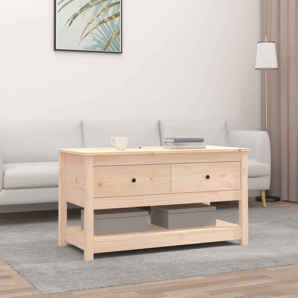 vidaXL Couchtisch 102x49x55 cm Massivholz Kiefer