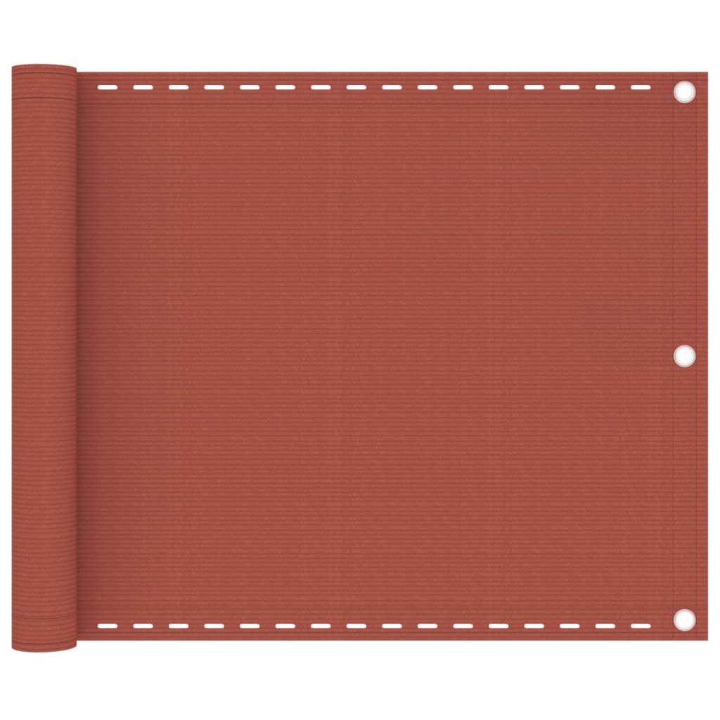 vidaXL Balkon-Sichtschutz Terracotta-Rot 75x600 cm HDPE