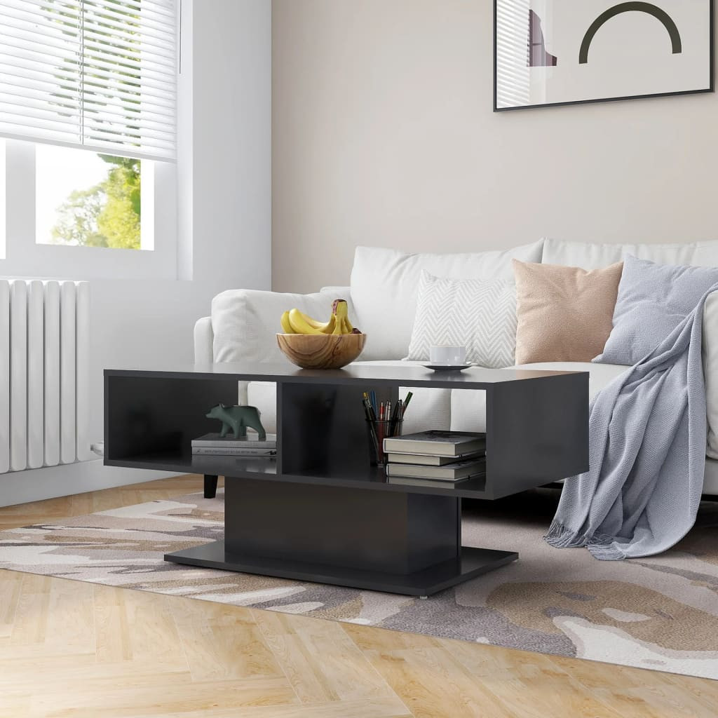 vidaXL Couchtisch Grau 103,5x50x44,5 cm Holzwerkstoff