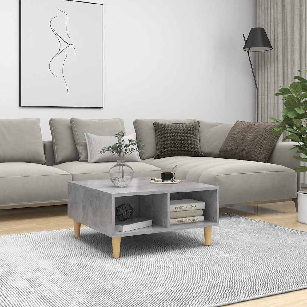 vidaXL Couchtisch Betongrau 60x60x30 cm Holzwerkstoff