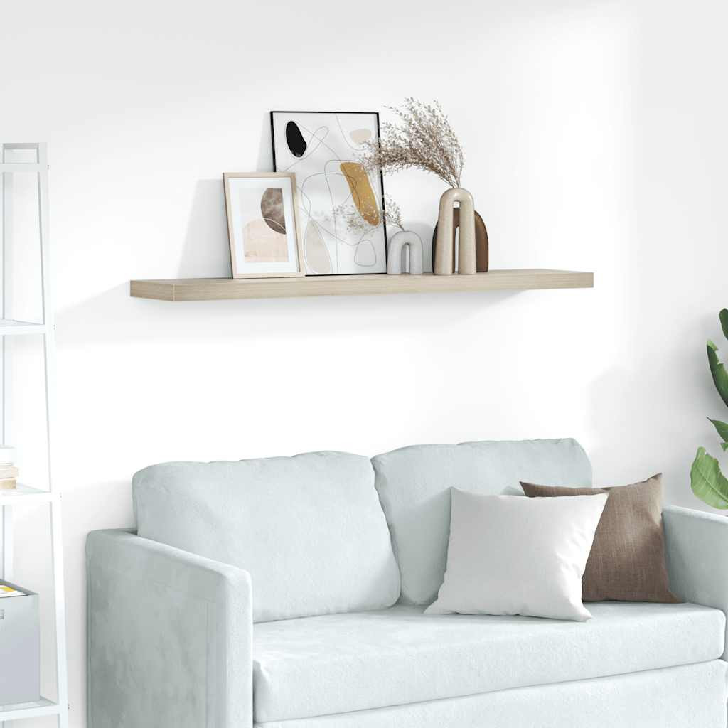 vidaXL Schweberegal Eichen-Optik 120x23,5x3,8 cm MDF