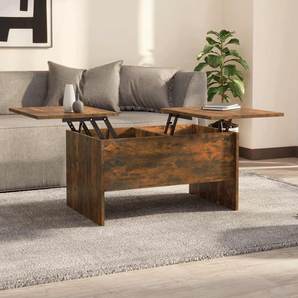 vidaXL Couchtisch Räuchereiche 80x50x42,5 cm Holzwerkstoff