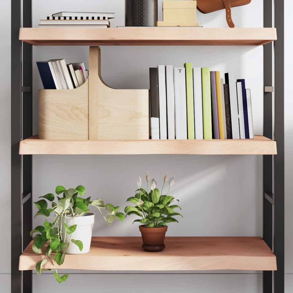 vidaXL Wandregal 80x50x(2-6) cm Massivholz Eiche Unbehandelt