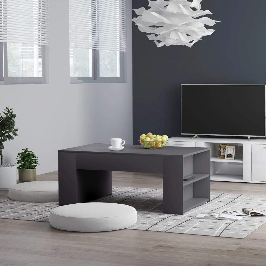 vidaXL Couchtisch Grau 100x60x42 cm Holzwerkstoff