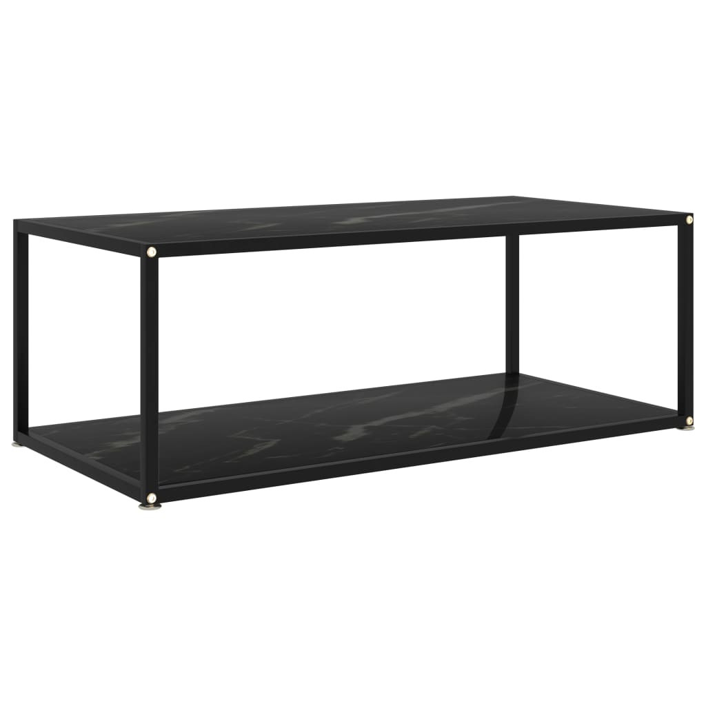 vidaXL Couchtisch Schwarz 100x50x35 cm Hartglas