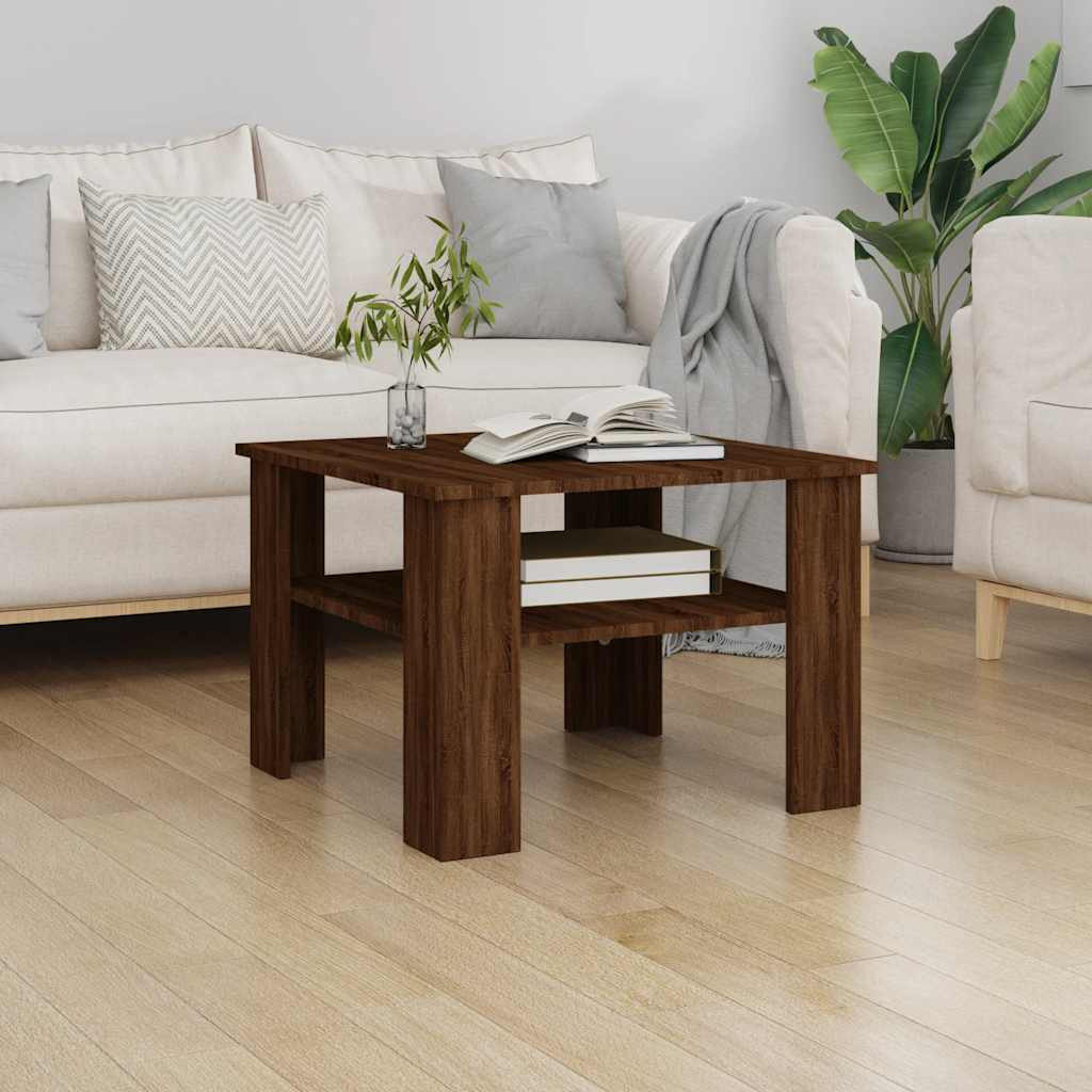 vidaXL Couchtisch Braun Eichen-Optik 60x60x42 cm Holzwerkstoff