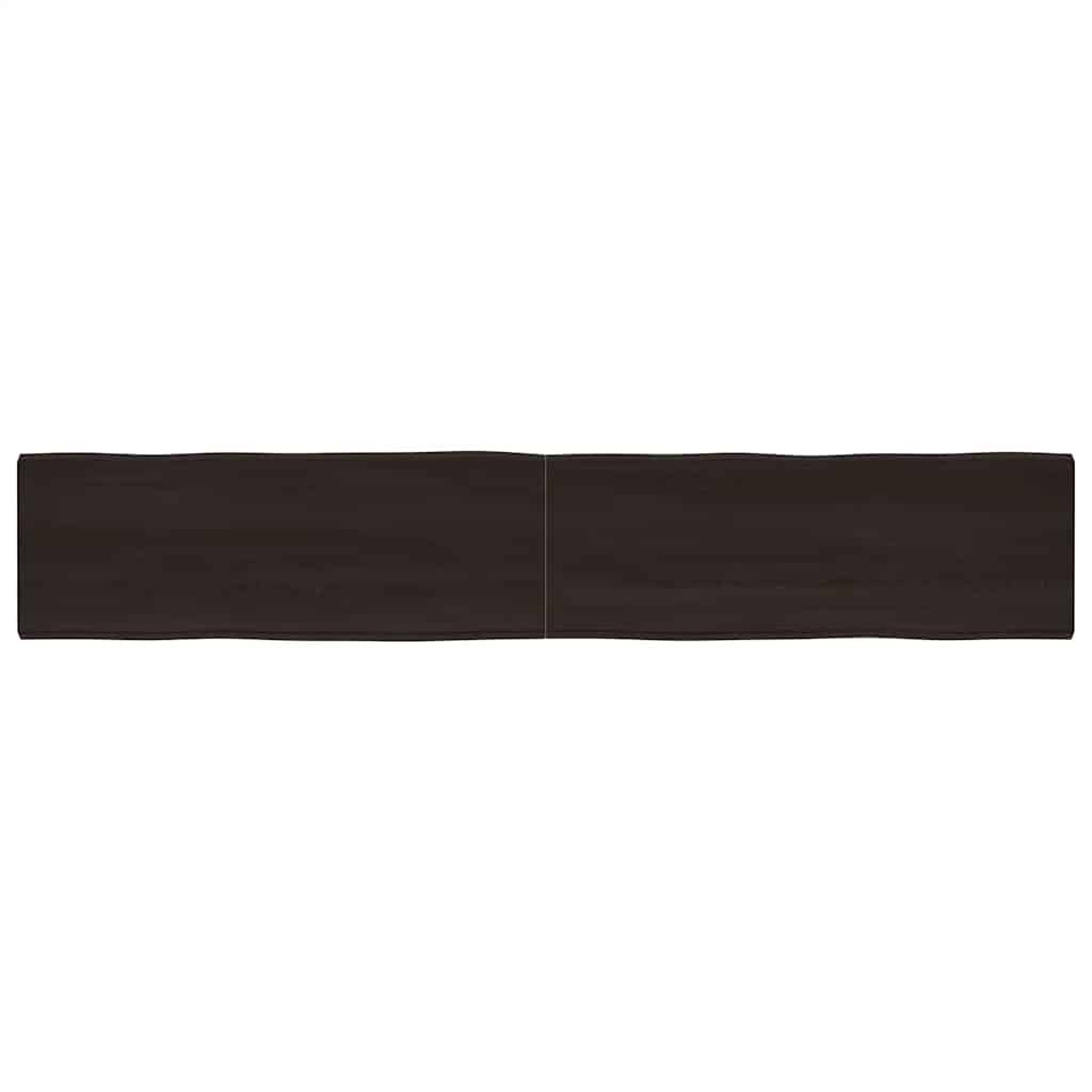 vidaXL Tischplatte 220x40x(2-6) cm Massivholz Behandelt Baumkante