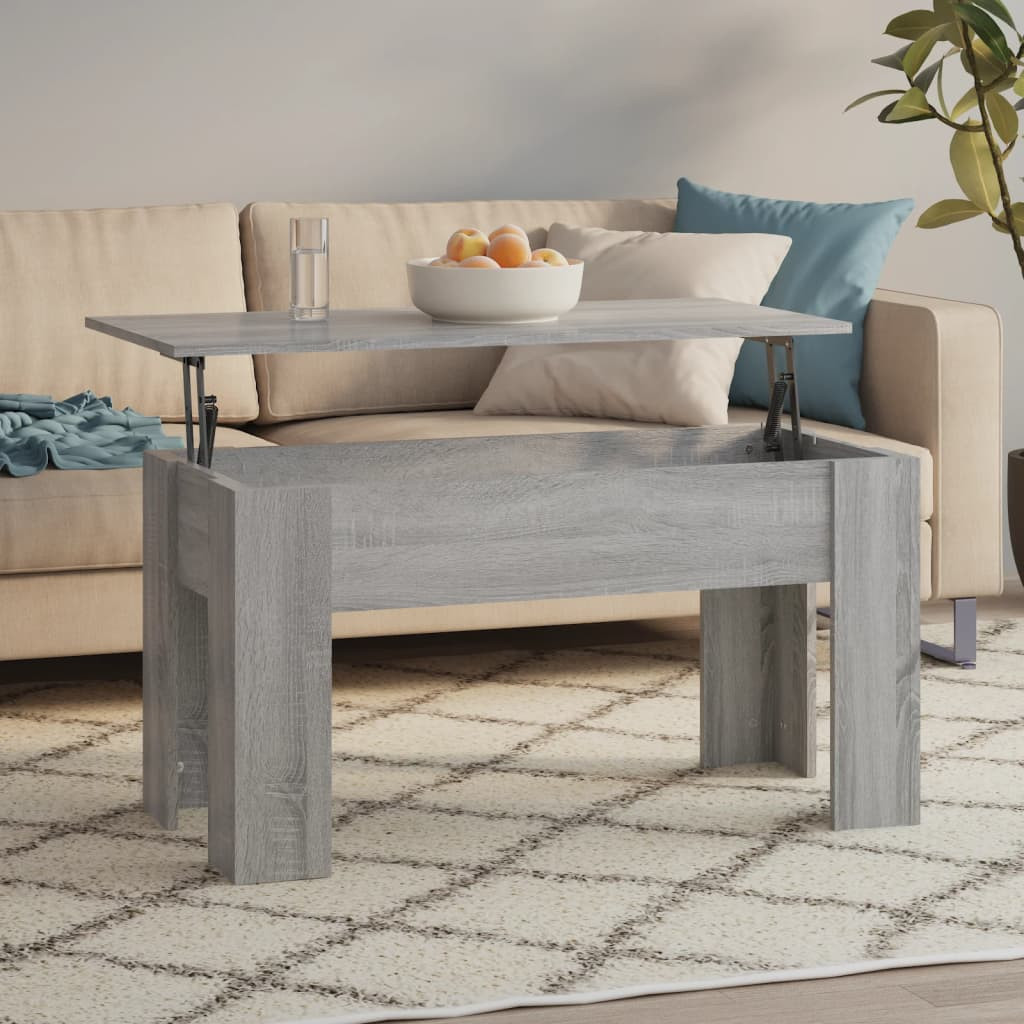 vidaXL Couchtisch Grau Sonoma 101x49x52 cm Holzwerkstoff