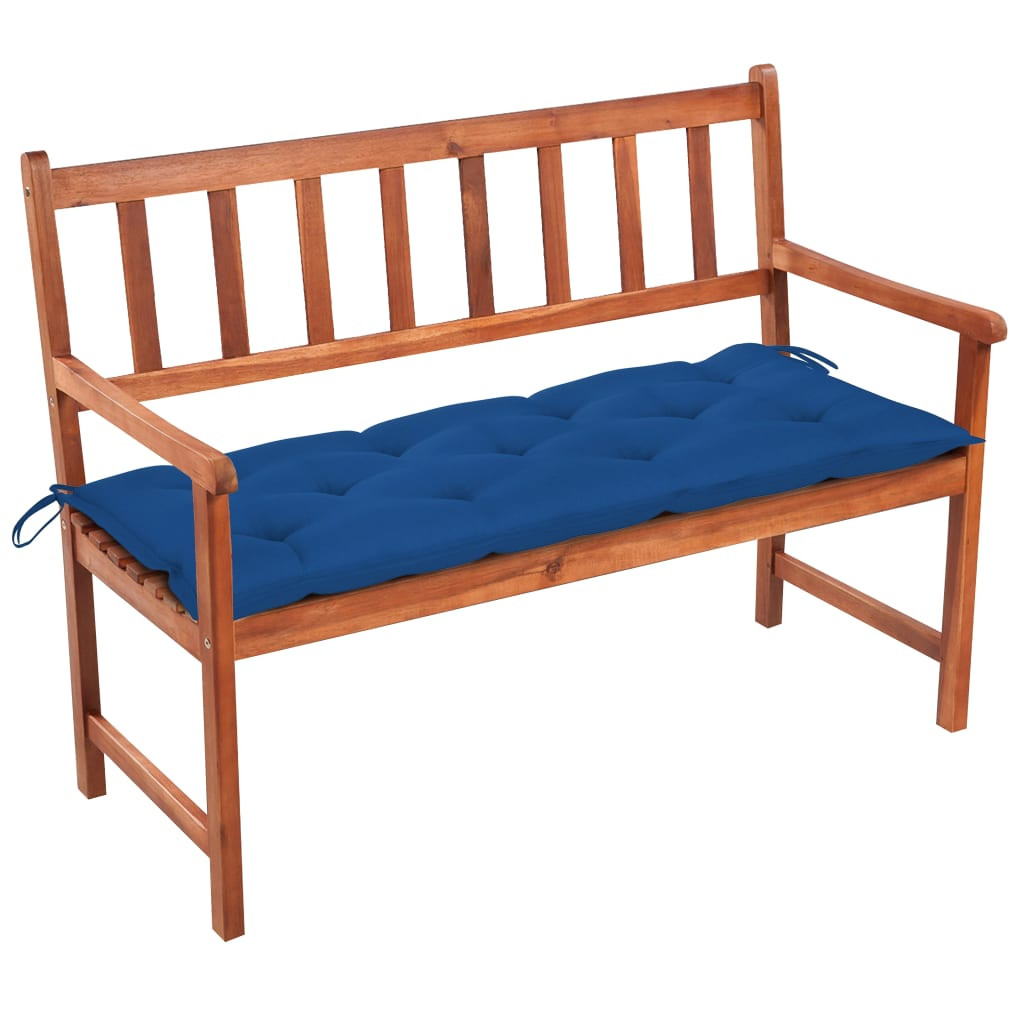 vidaXL Gartenbank mit Auflage 120 cm Massivholz Akazie