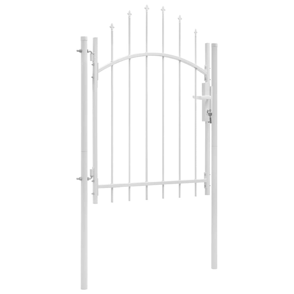 vidaXL Gartentor Woerden Stahl 1x1,5 m Weiß