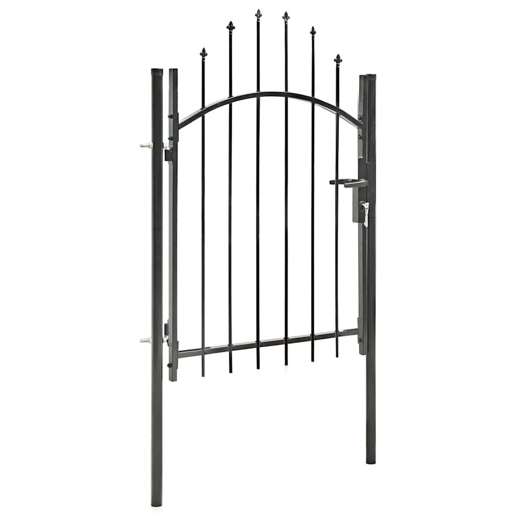 vidaXL Gartentor Woerden Stahl 1x1,25 m Schwarz