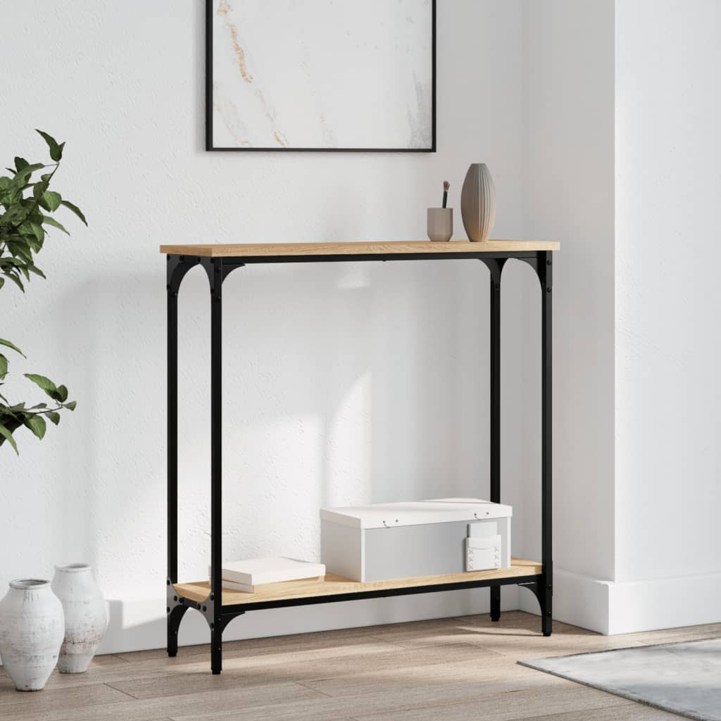 vidaXL Konsolentisch Sonoma-Eiche 75 x 22,5 x 75 cm Holzwerkstoff