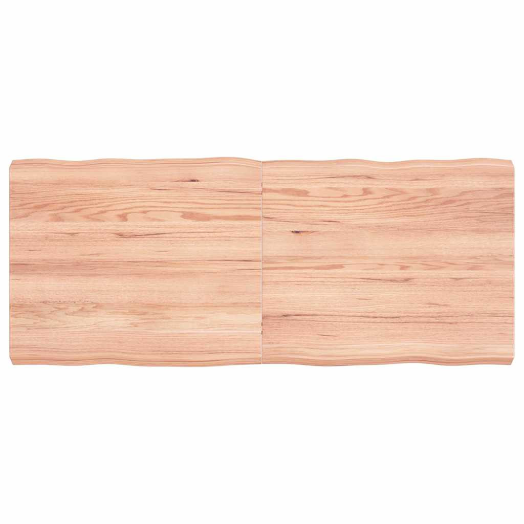 vidaXL Tischplatte 120x50x(2-6) cm Massivholz Behandelt Baumkante