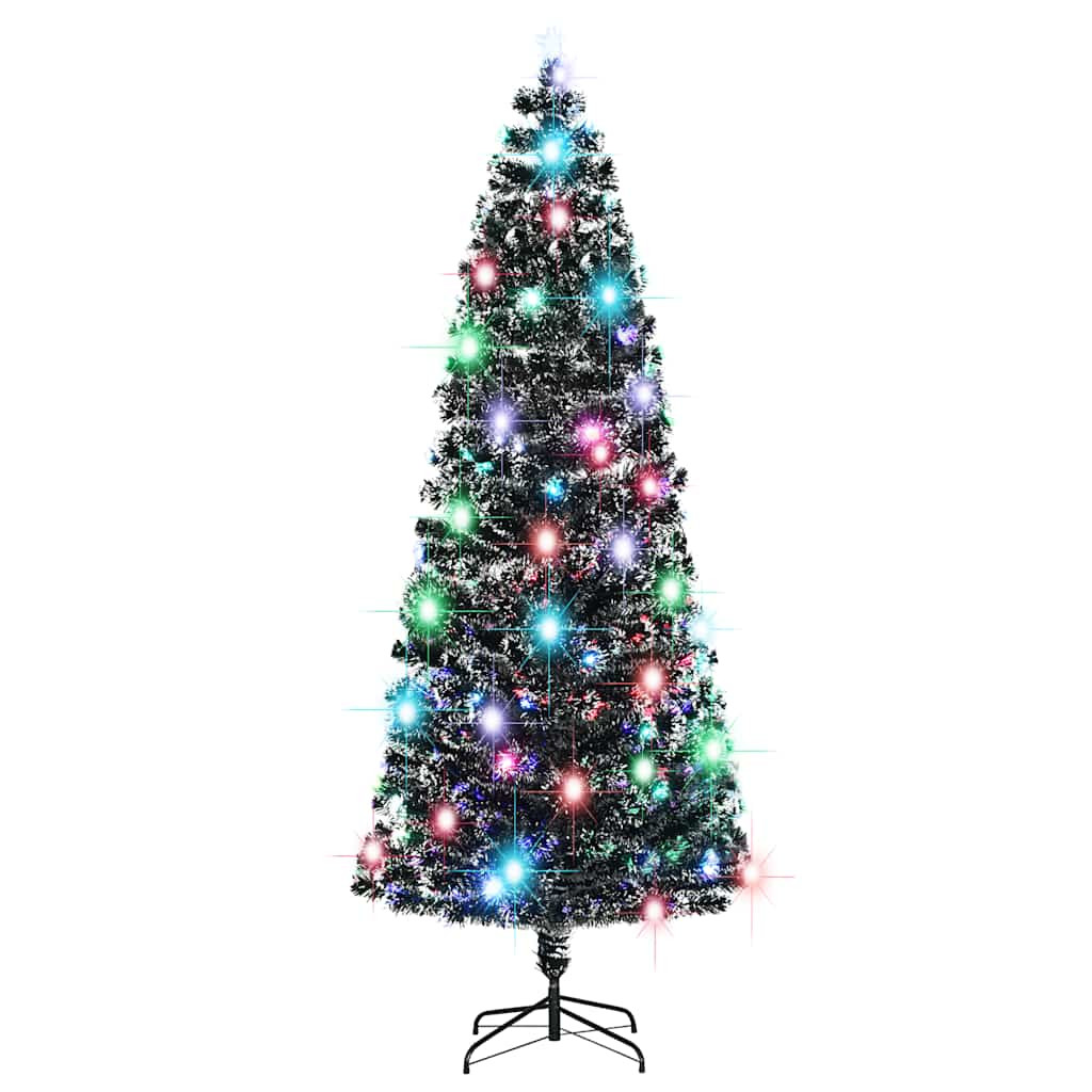 vidaXL Vorbeleuchteter Weihnachtsbaum mit Ständer und LED 240 cm Glasfaser