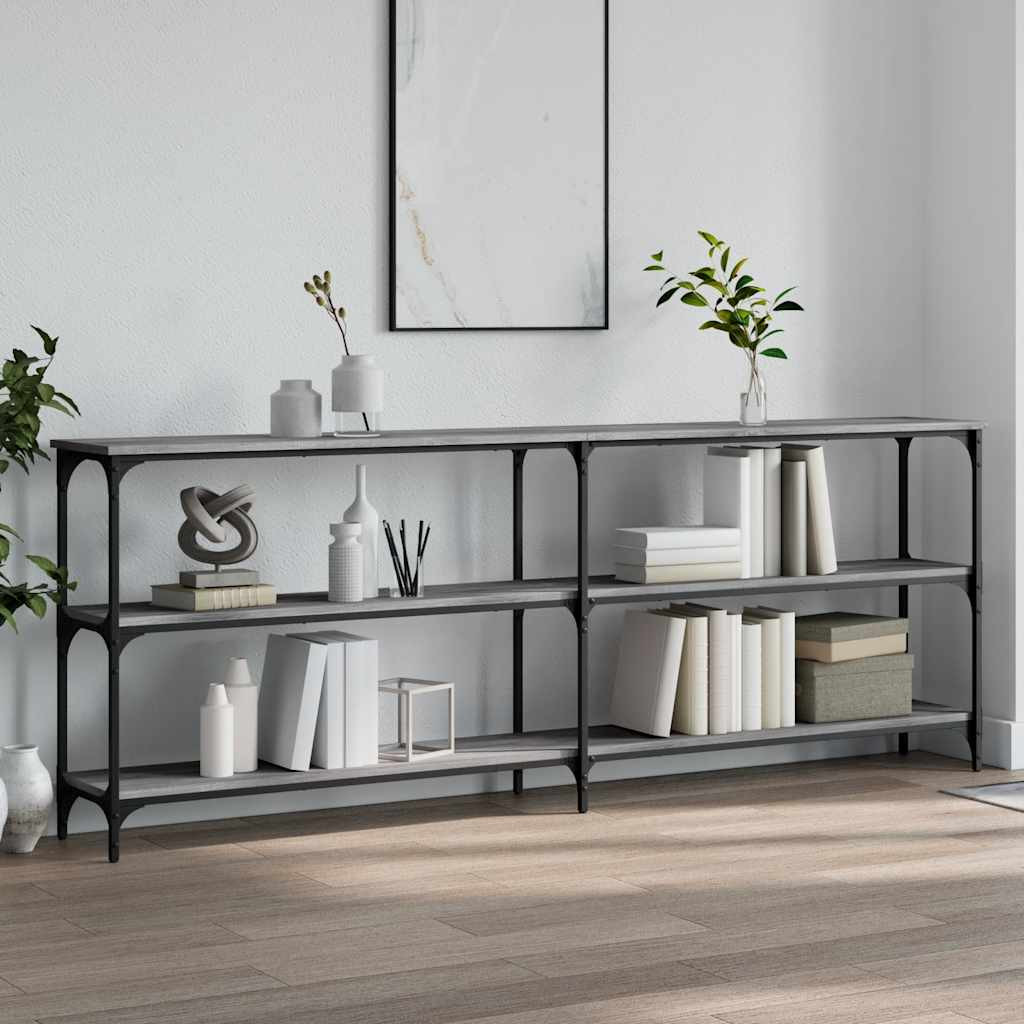 vidaXL Konsolentisch Grau Sonoma 200x29x75 cm Holzwerkstoff