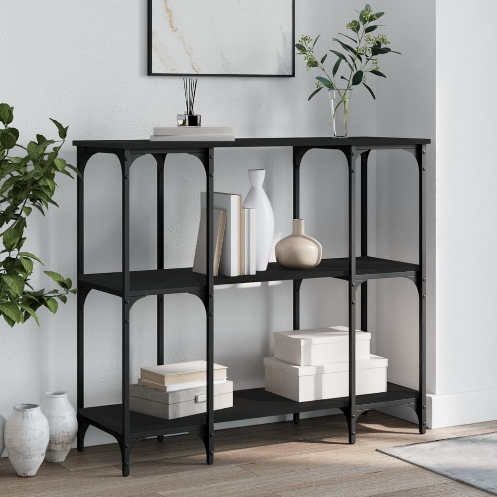 vidaXL Konsolentisch Schwarz 102x35x90 cm Holzwerkstoff