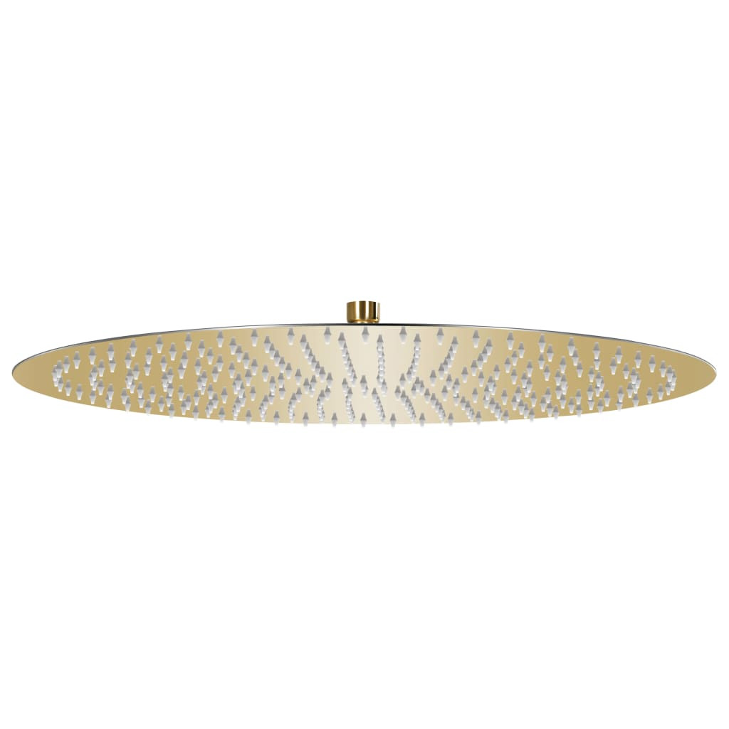 vidaXL Regenbrause Edelstahl 50 cm Rund Golden