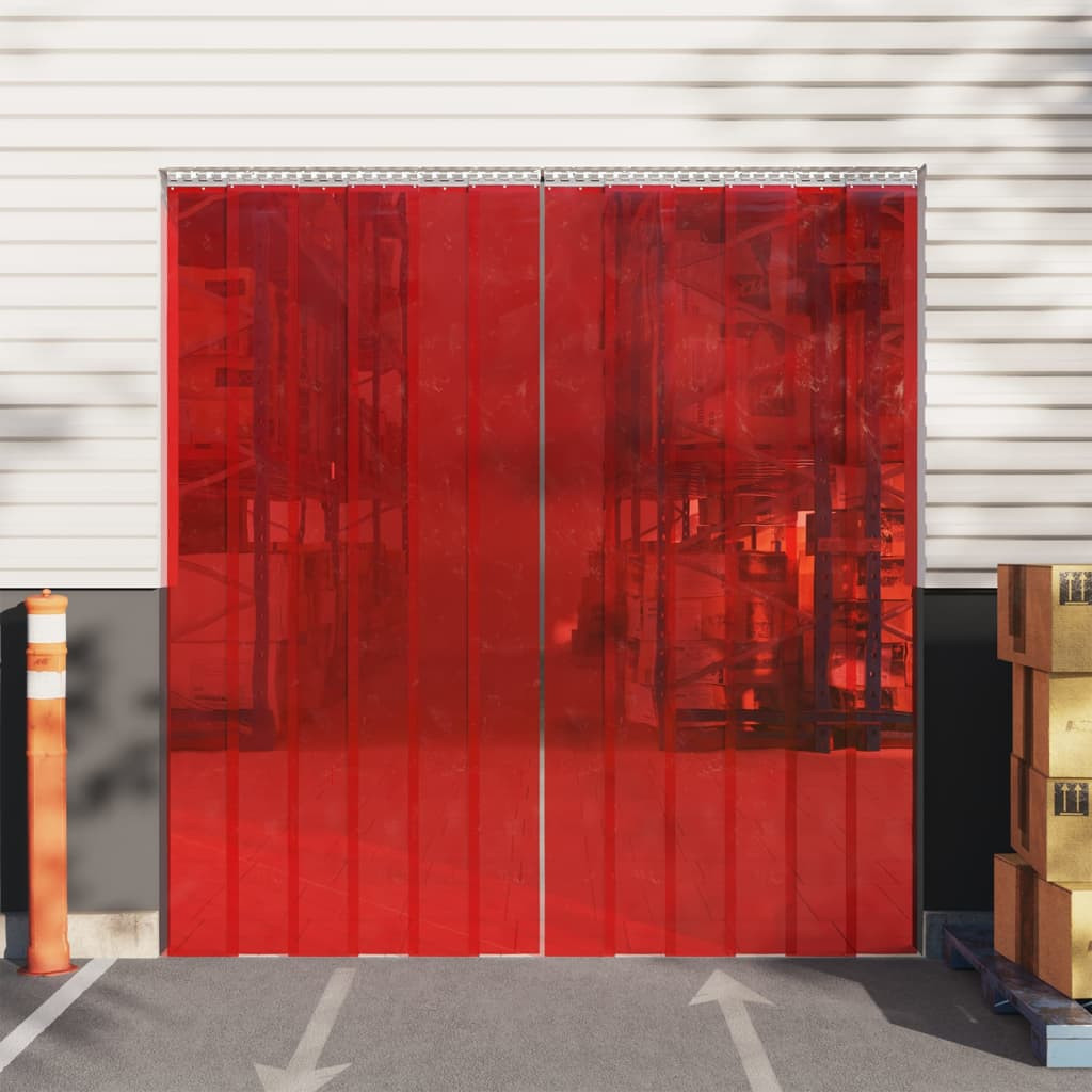 vidaXL Türvorhang Rot 200x1,6 mm 10 m PVC