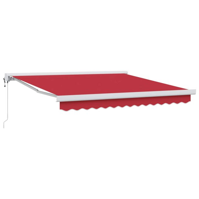 vidaXL Ausziehbare Markise Rot 300 x 250 cm Stoff und Metall