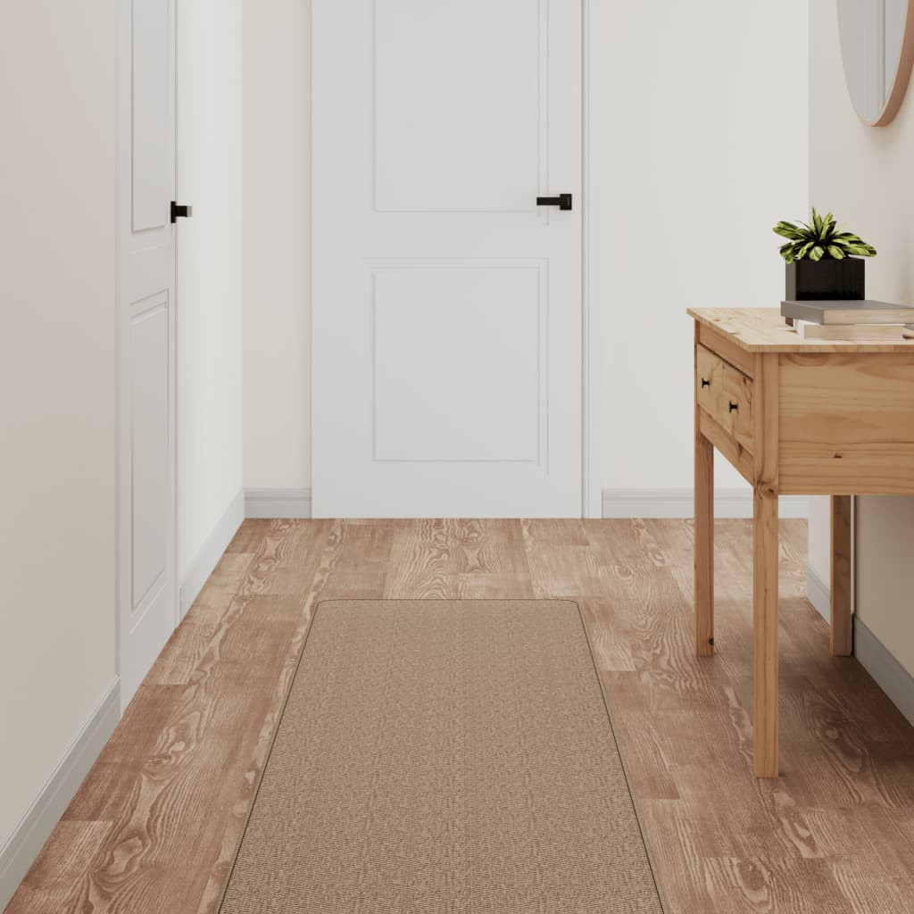 vidaXL Teppichläufer Sisal-Optik Sandfarben 50x250 cm