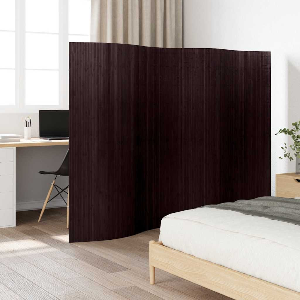 vidaXL Raumteiler Bambus Dunkelbraun Breite 250 cm Höhe 165 cm