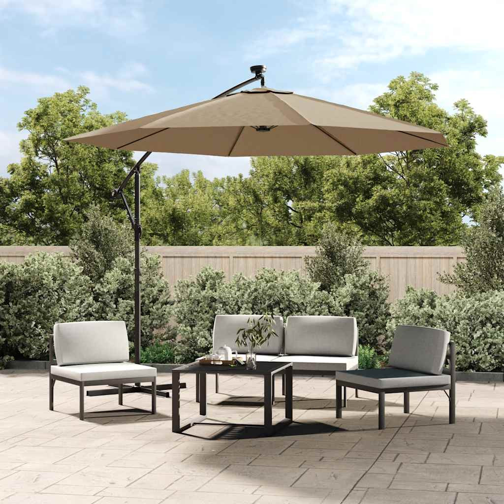 vidaXL Ersatzstoff für Ampelschirm Taupe 350 cm