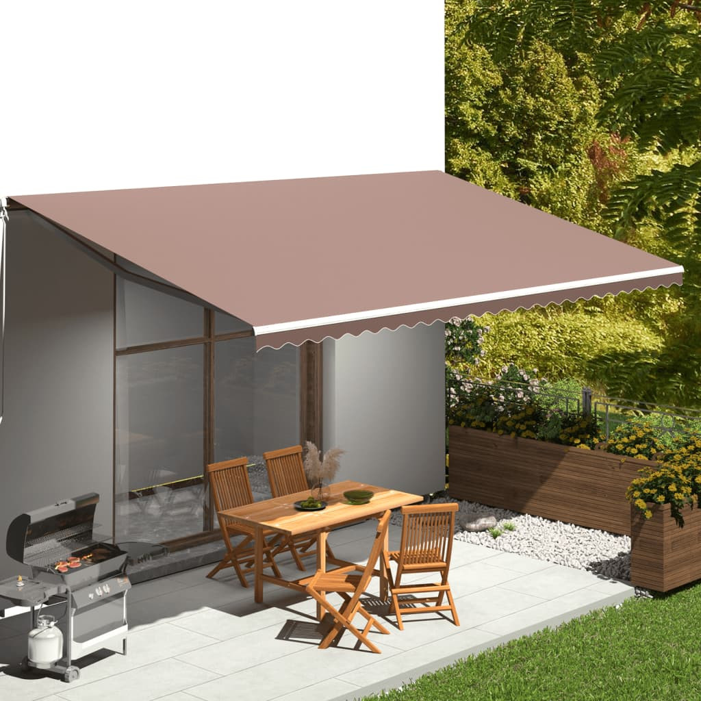 vidaXL Ersatzstoff für Markise Braun 6x3 m Polyester