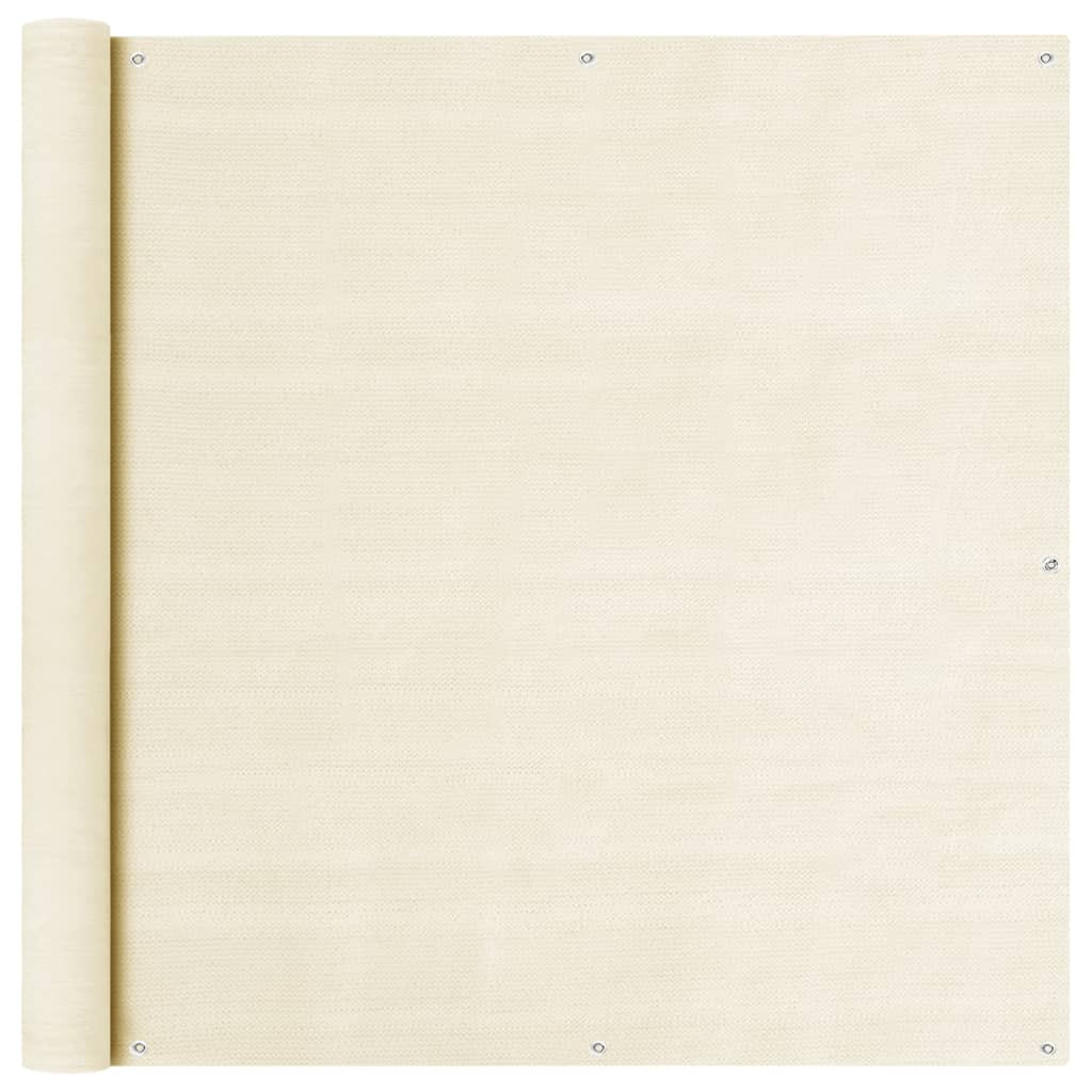 vidaXL Balkon Sichtschutz Creme 120x500 cm HDPE
