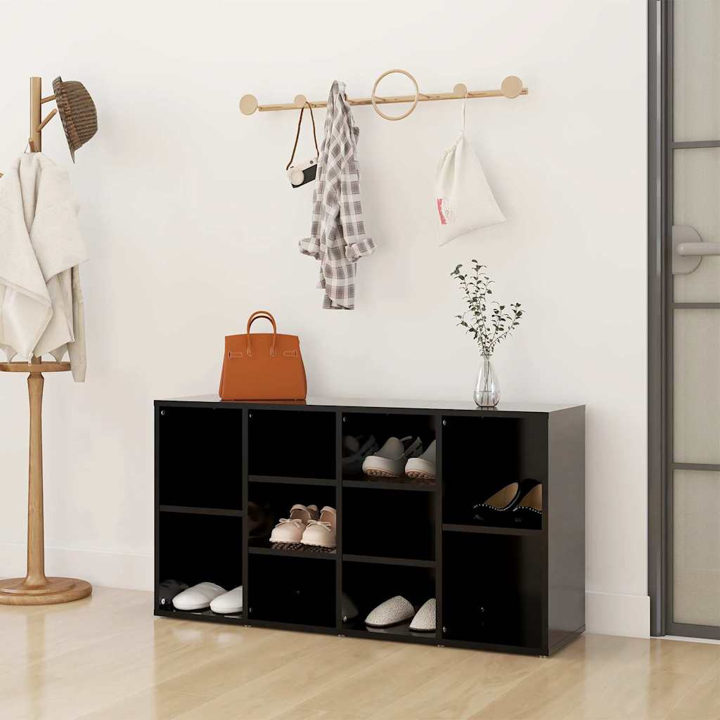 vidaXL Schuhbank Schwarz 103x30x55 cm Holzwerkstoff