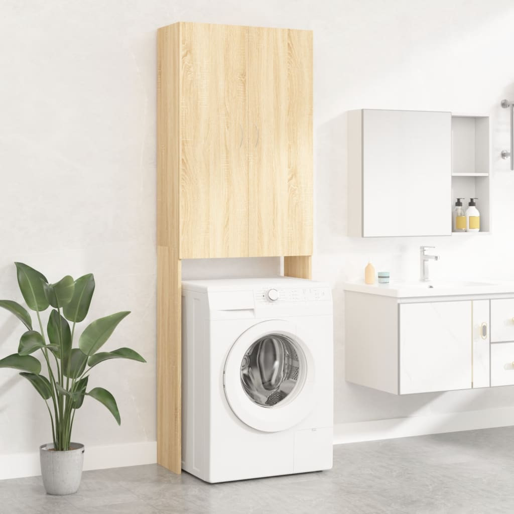 vidaXL Waschmaschinenschrank Sonoma-Eiche 64x25,5x190 cm