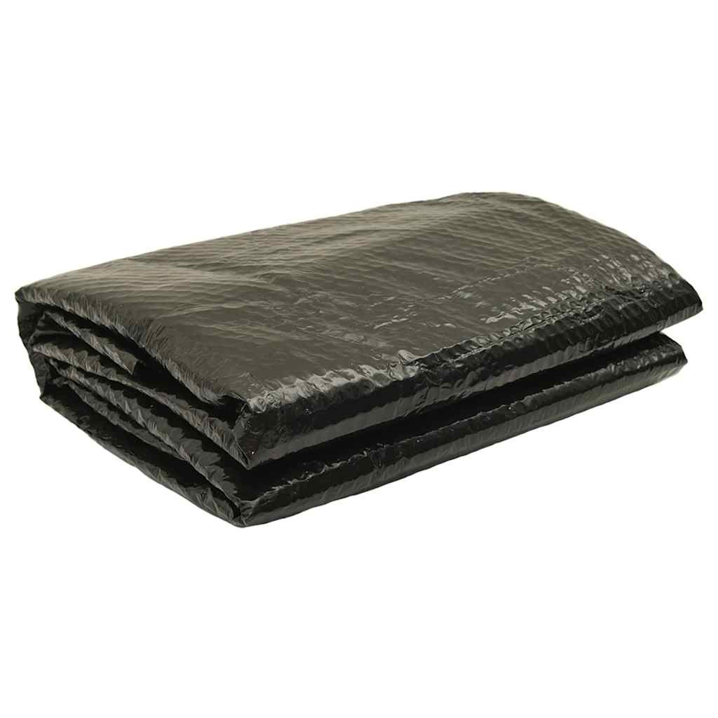vidaXL Poolabdeckung Schwarz 381 cm PE