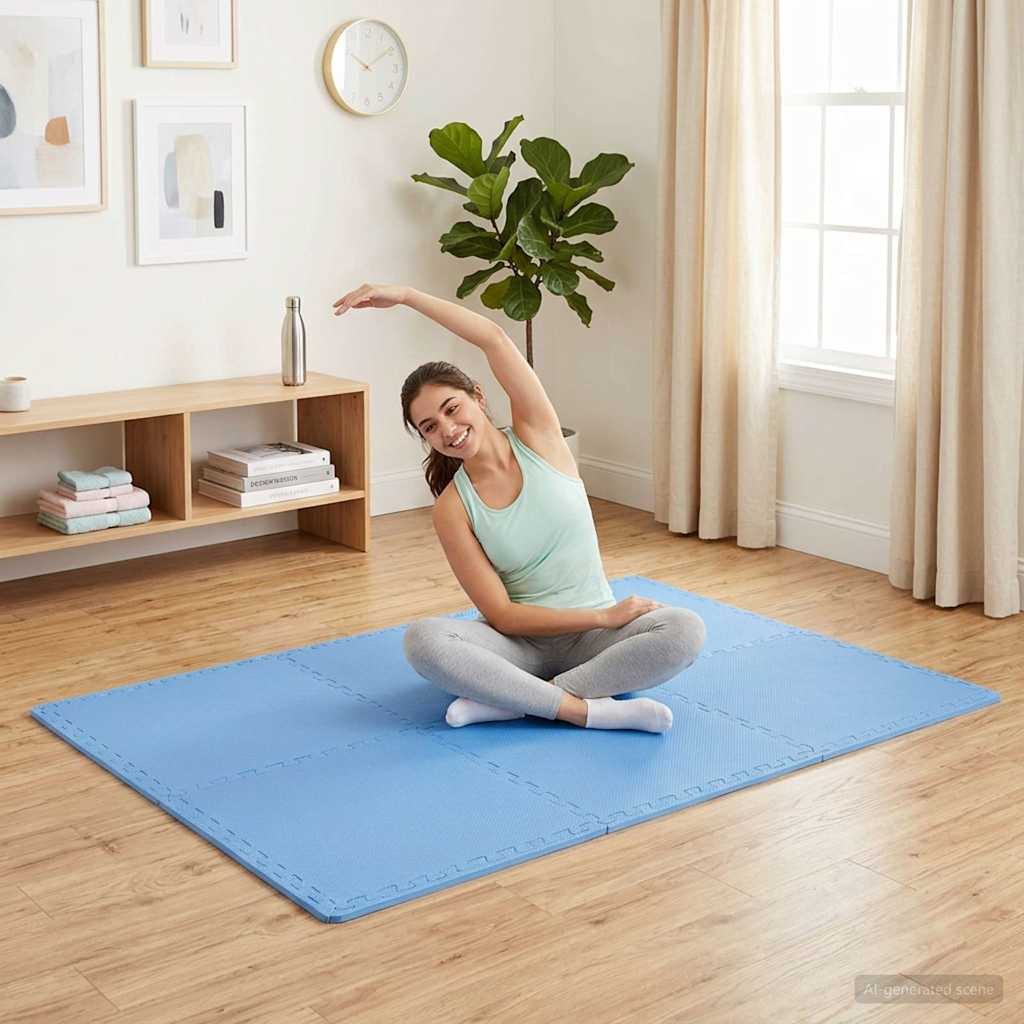 vidaXL Bodenmatten 6 Stk. 2,16 m² EVA-Schaumstoff Blau