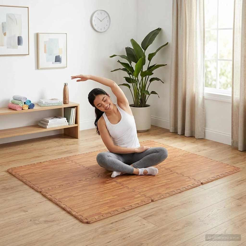 vidaXL Bodenmatten 6 Stk. Holzmaserung 2,16 m² EVA-Schaumstoff