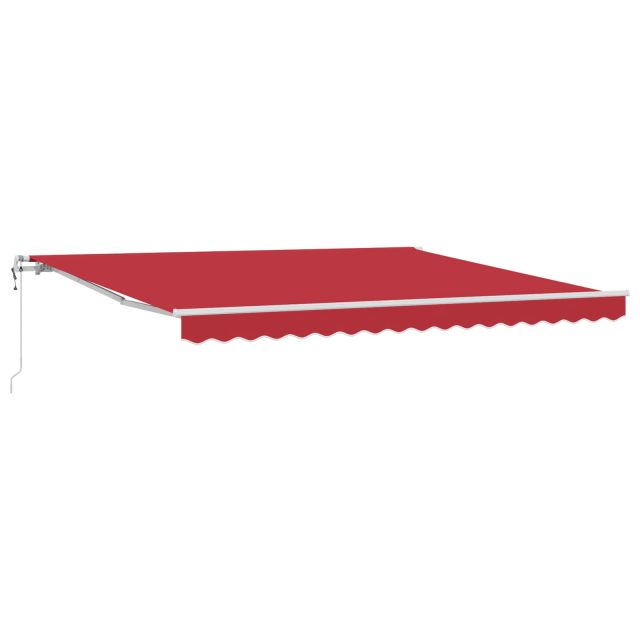 vidaXL Ausziehbare Markise Rot 400 x 300 cm Stoff und Aluminium