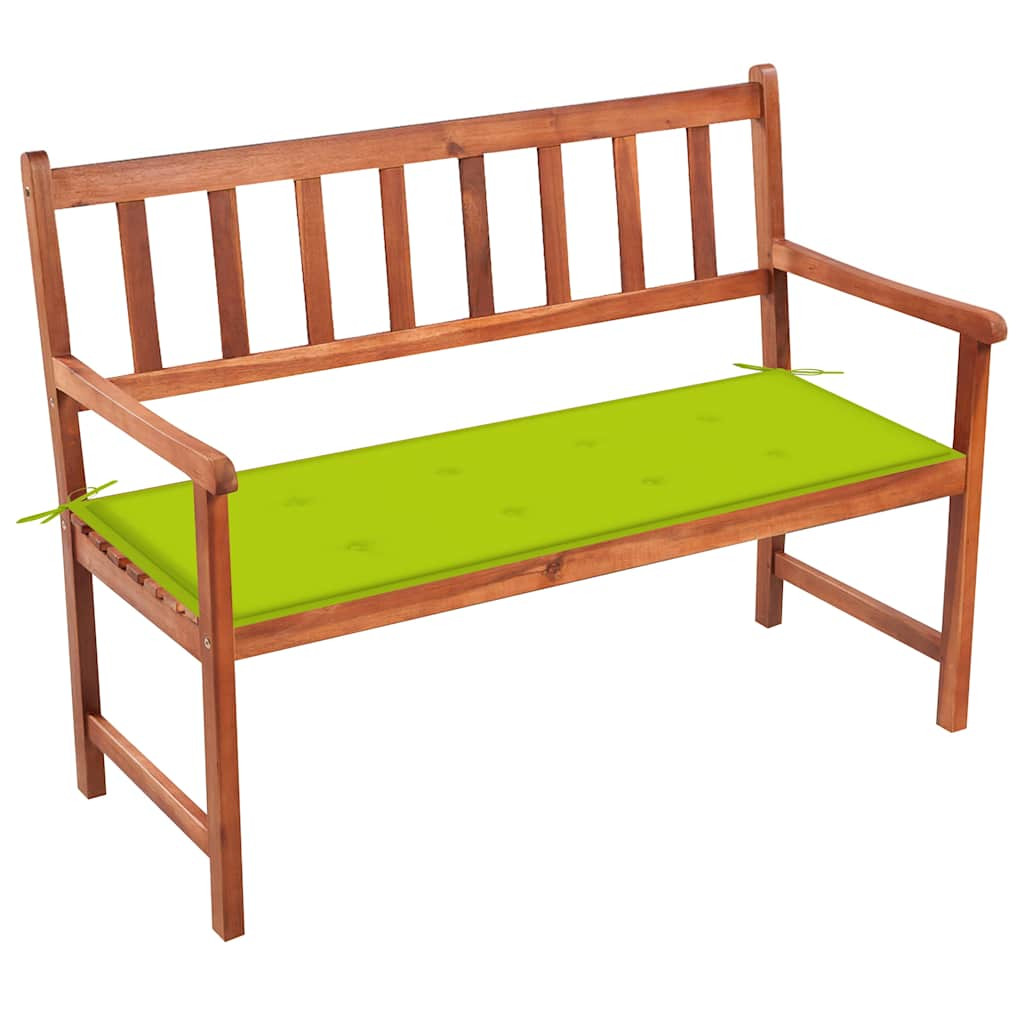 vidaXL Gartenbank mit Auflage 120 cm Massivholz Akazie