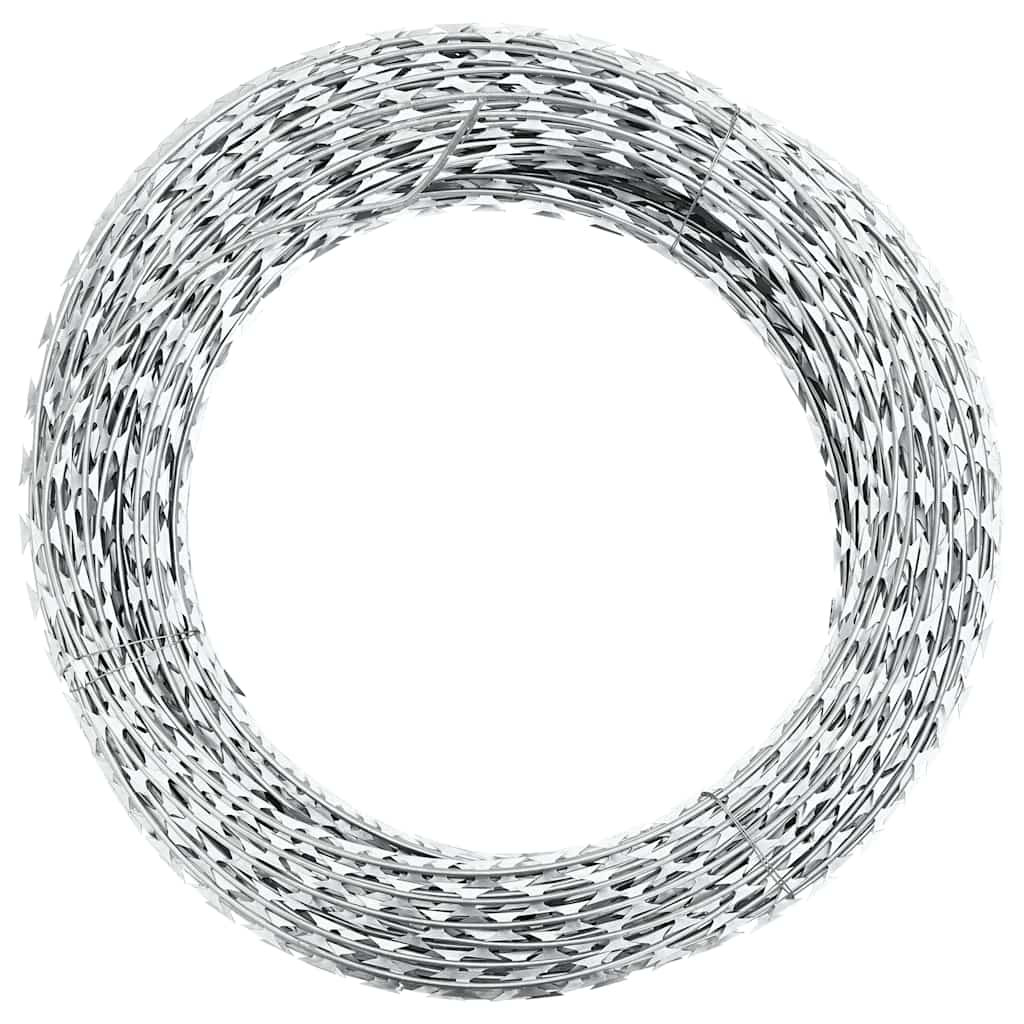 vidaXL Stacheldraht Concertina Klingendraht Verzinkter Stahl 60 m