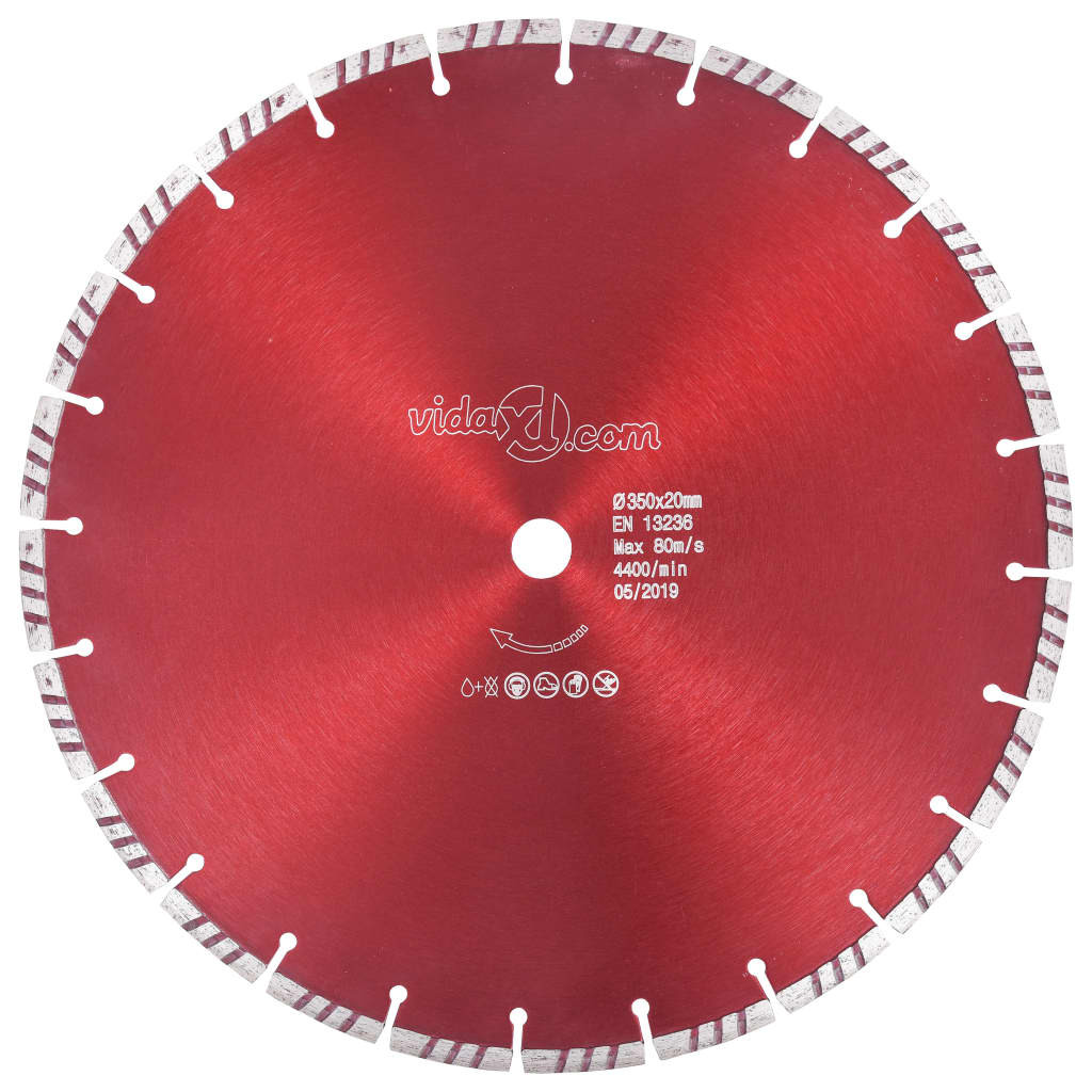 vidaXL Diamant-Trennscheibe mit Turbo Stahl 350 mm