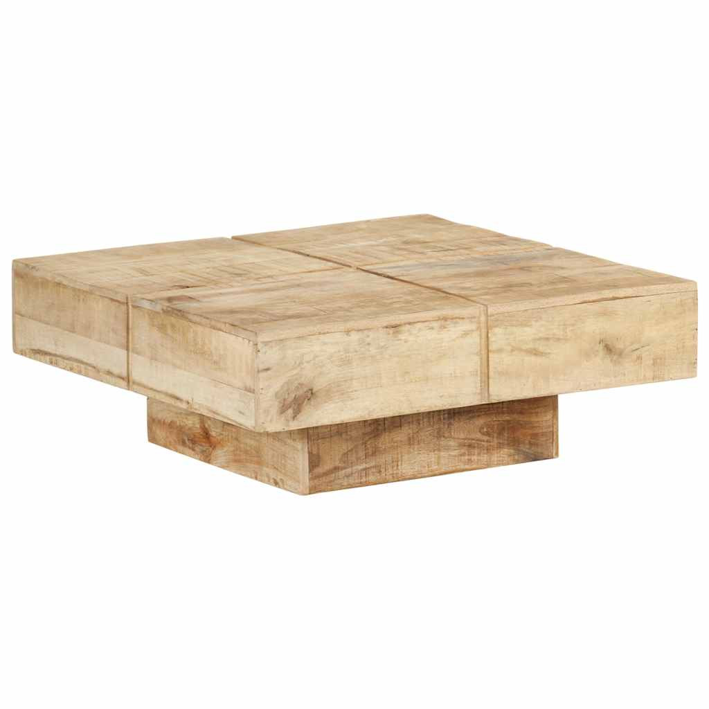 vidaXL Couchtisch 80x80x28 cm Massivholz Mango