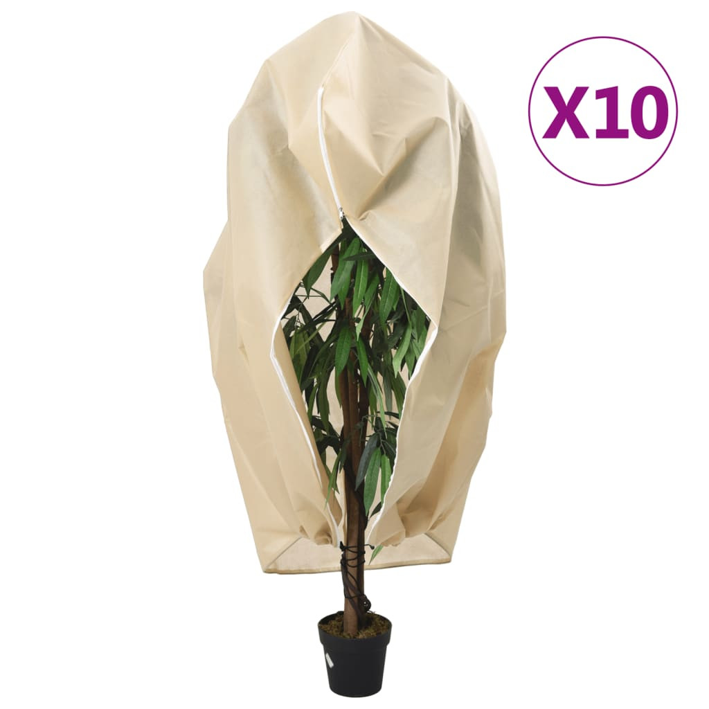 vidaXL Wintervlies mit Reißverschluss 10 Stk. 70 g/m² 1,2x1,8 m