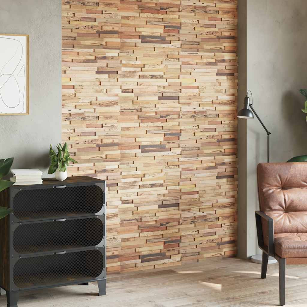 vidaXL Wandplatten 10 Stk. 1,03 m² Massivholz Teak Altholz