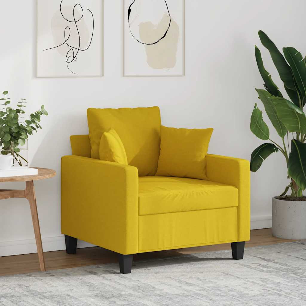 vidaXL Sessel Hellgelb 60 cm Stoff